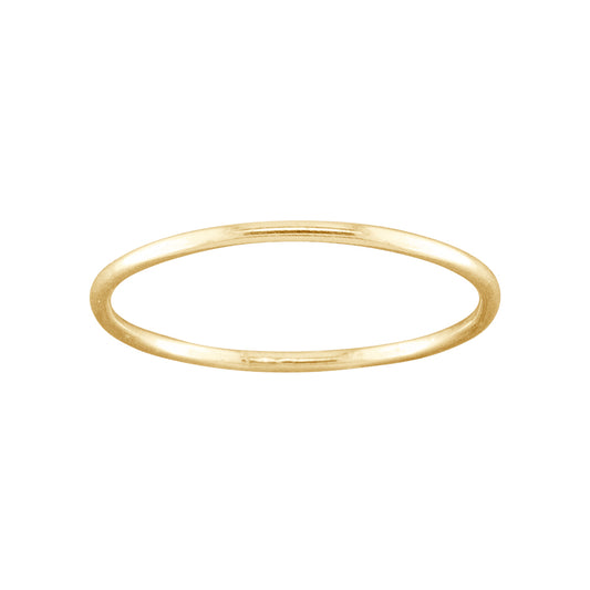 1mm Gold Filled Rounded Thin Ring 